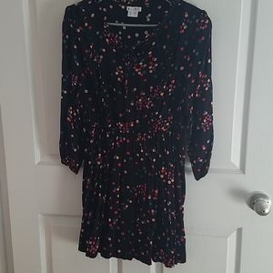 Kling black polka dot dress size large
